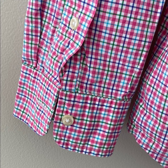 Ralph Lauren Men's Pink Checkered Plaid Long Sleeve 100% Cotton Shirt Size L - Picture 6 of 9